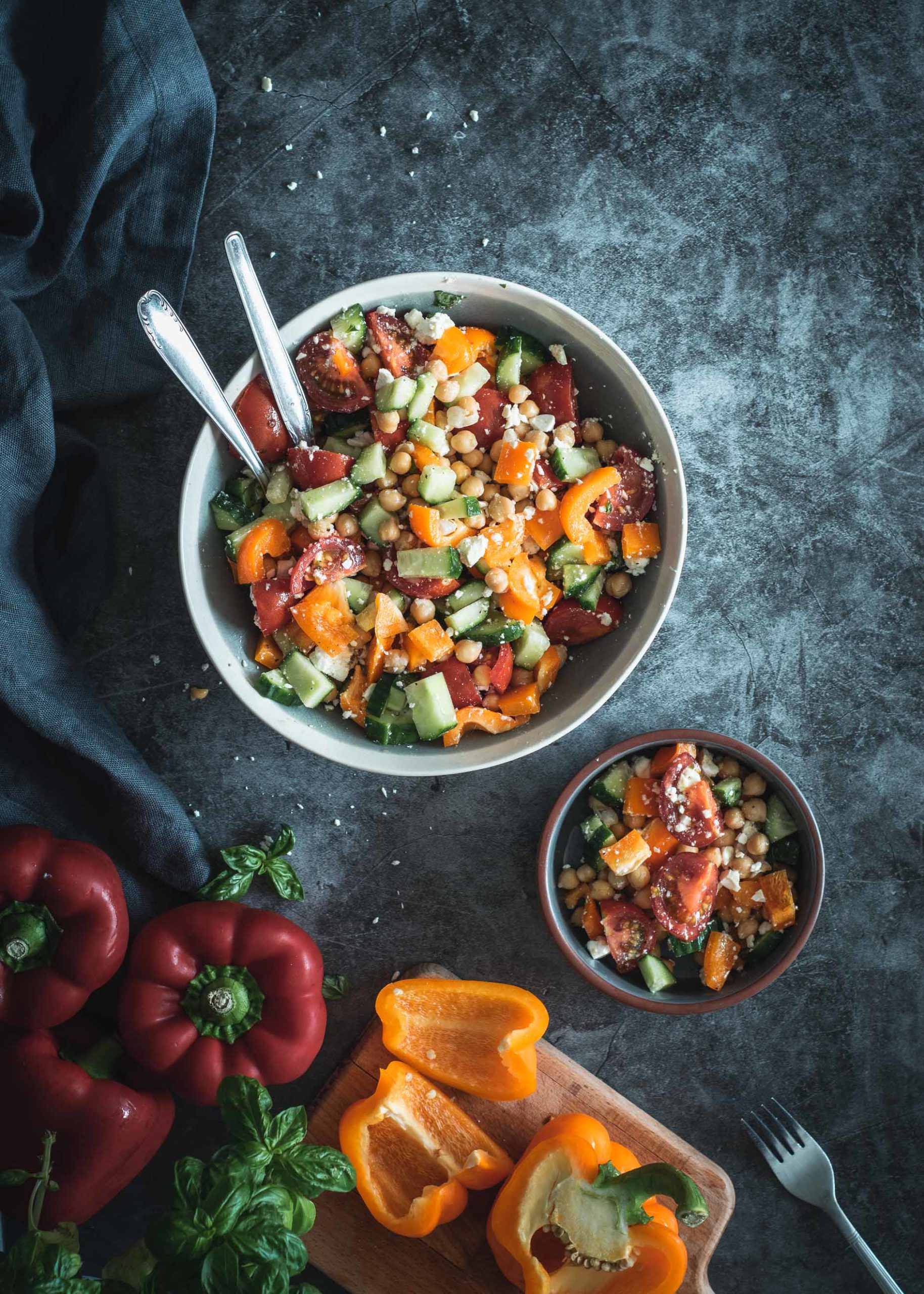 Kichererbsen-Paprika-Salat - Gesundes zum Mitnehmen- Kochstübchen