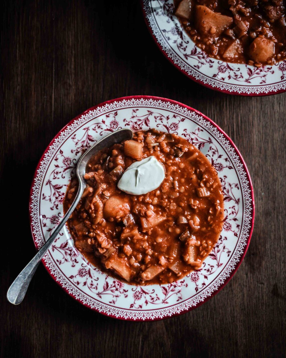 Rezept für Linseneintopf mit Kartoffeln und Lauch vegetarisch