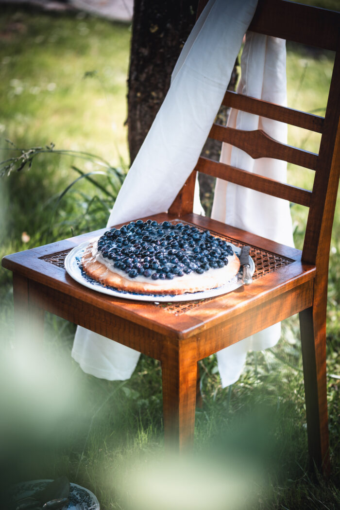 Blaubeerkuchen mit Vanillepudding Rezept